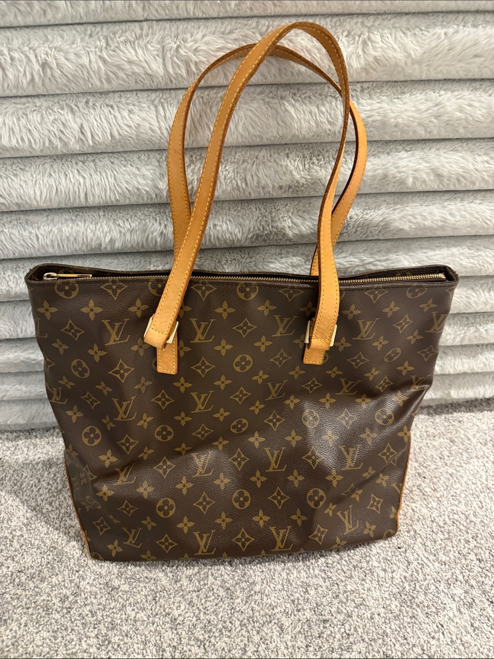 Louis Vuitton Monogram Canvas Tote with Vachetta Shoulder Straps